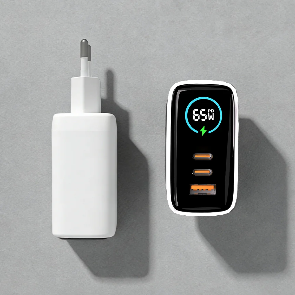 SEVOREN 65W PPS PD GaN 3포트 디스플레이 초고속 충전기