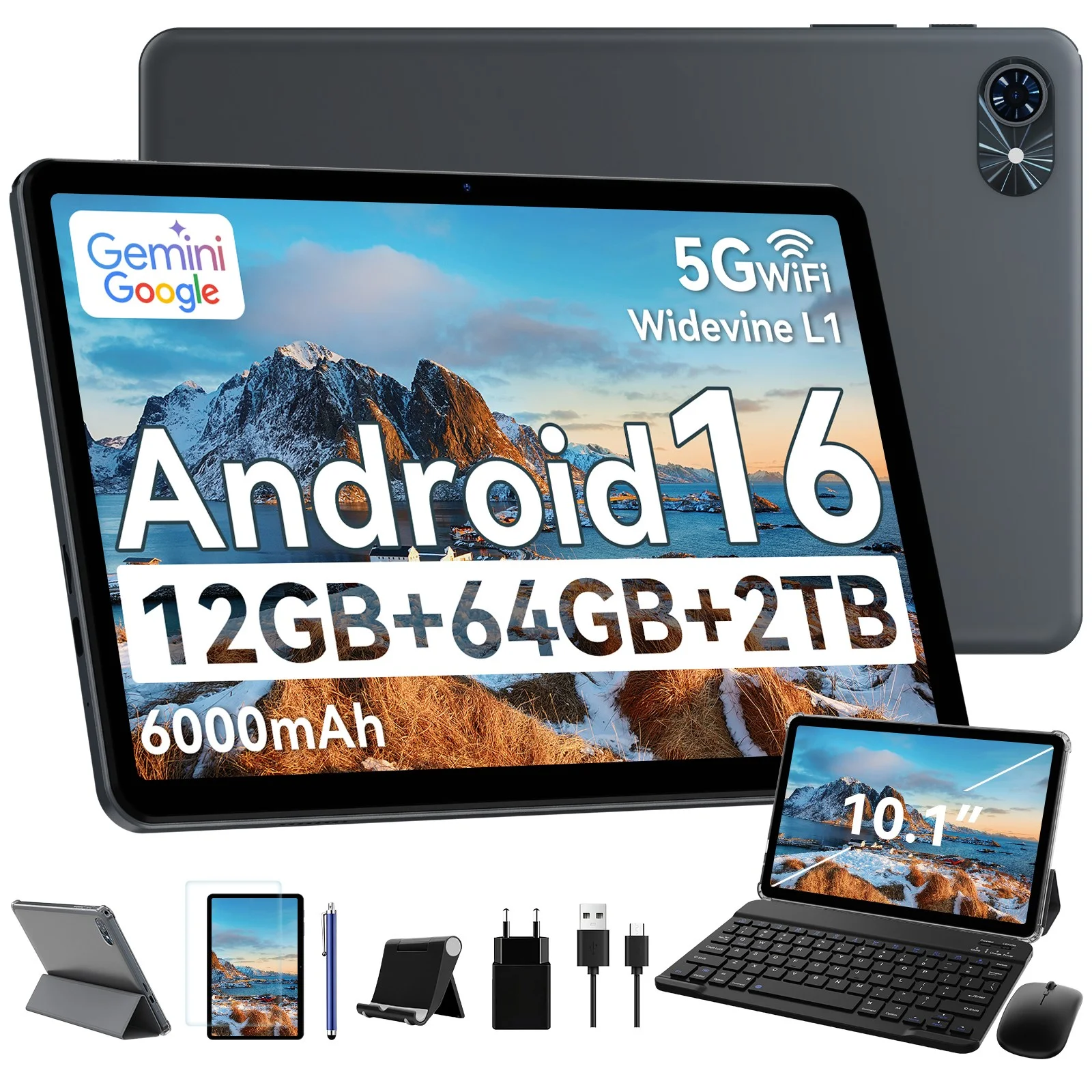 TABWEE 10인치 Android16 태블릿 pc 패키지 Gemini