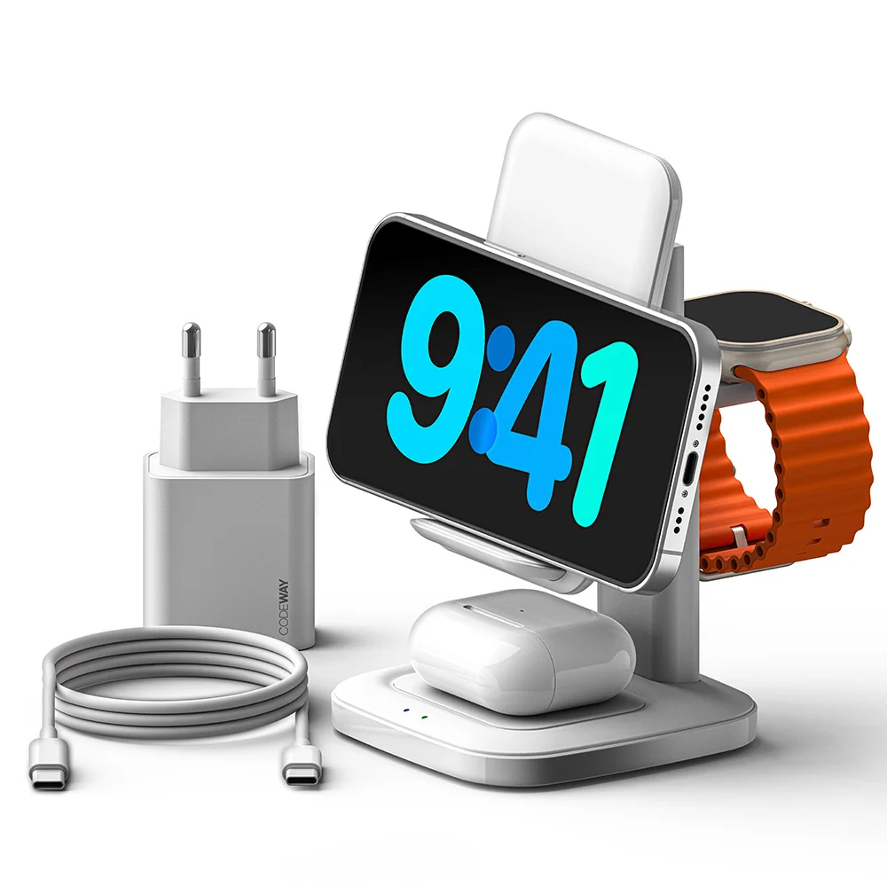 코드웨이 23w 3in1 고속 무선충전기 거치대 애플워치 갤럭시 워치 호